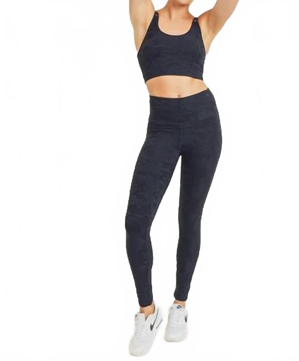 NEW MONO B jackie textured camo leggings in black